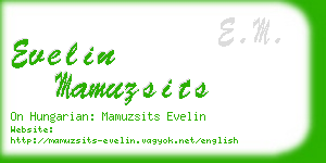 evelin mamuzsits business card